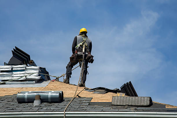 Professional Roof Replacement technician working in Bellaire, OH